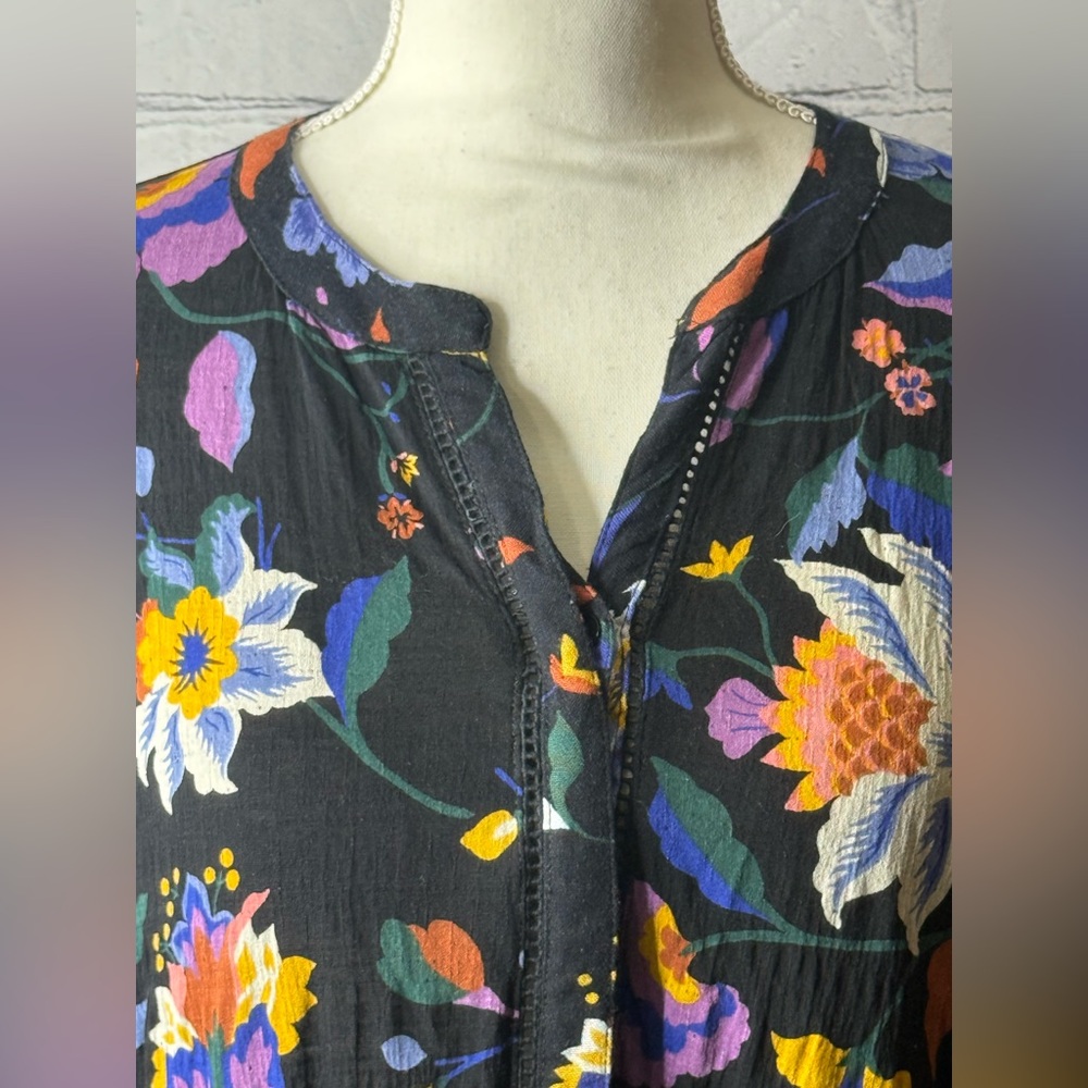 Anthropologie Josie Dolman sleeved floral top size xs - Picture 4 of 11